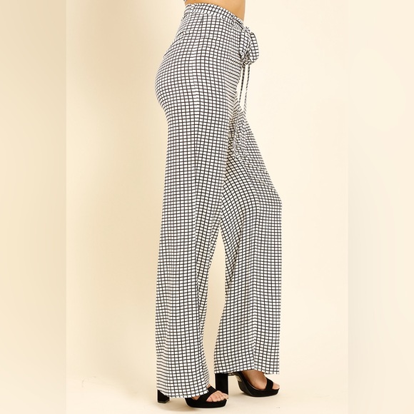 Checkered Ruffle Top & Palazzo Pants Set - Picture 6 of 15